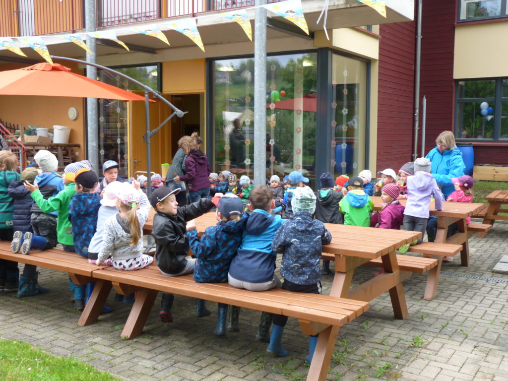 Eröffnung der neuen Kletteranlage im Naturkindergarten Sonnenschein in Pobershau am 05.06.2020