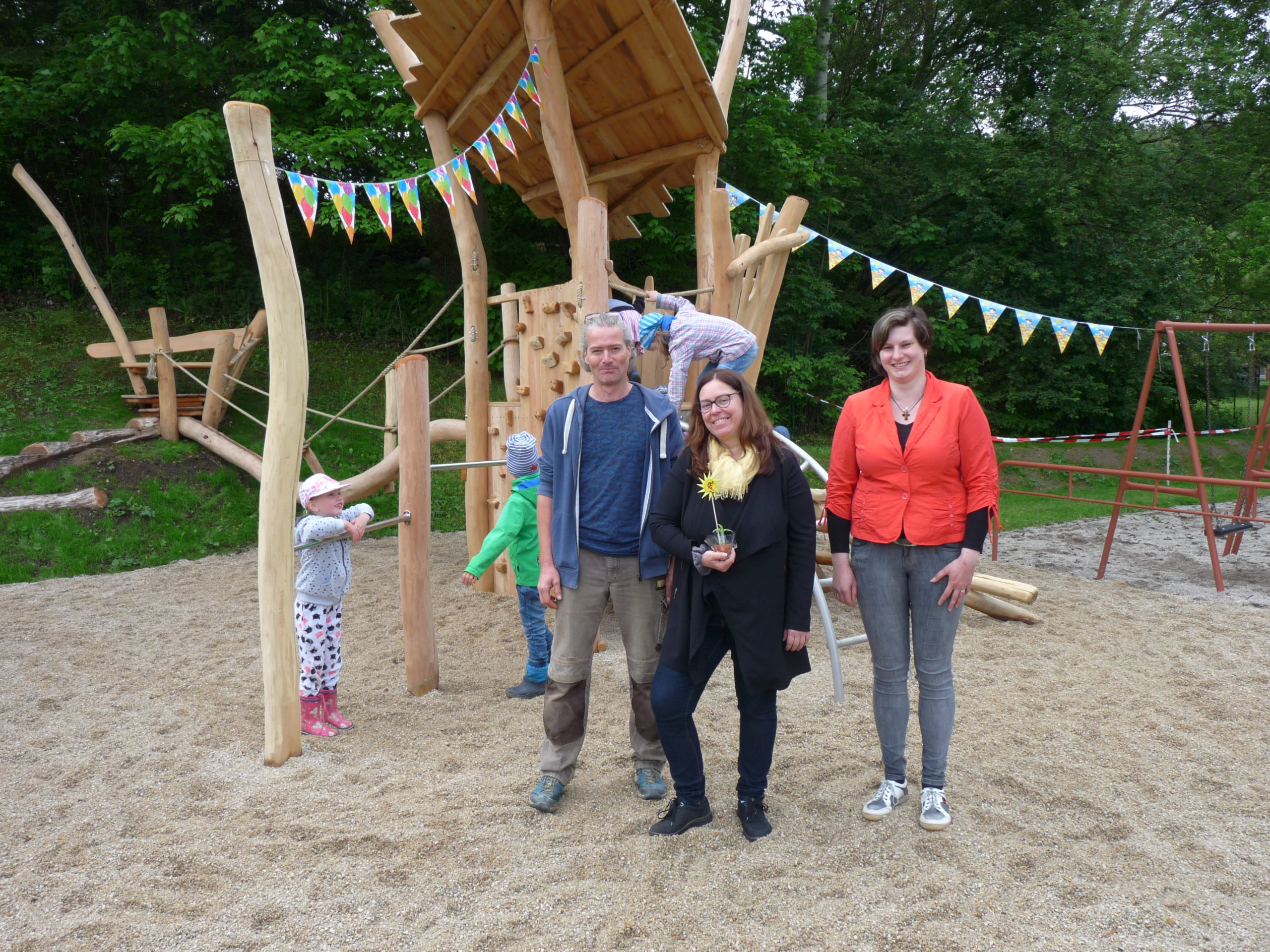 Eröffnung der neuen Kletteranlage im Naturkindergarten Sonnenschein in Pobershau am 05.06.2020